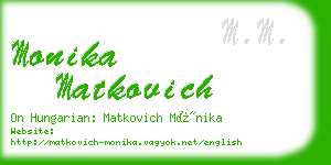 monika matkovich business card